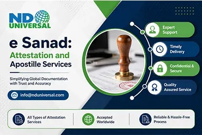 e Sanad Attestation and Apostille Services for educational, personal, and commercial documents in India.